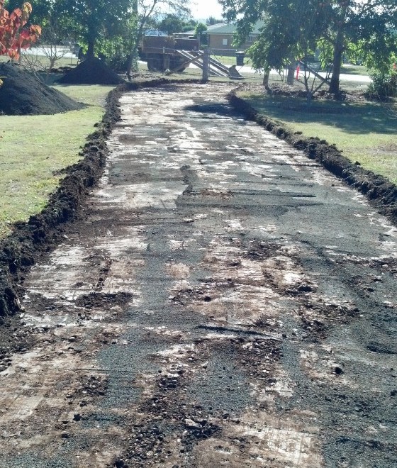 driveway before paving
